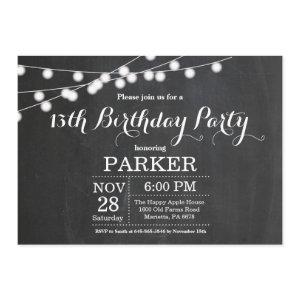 13th Birthday  Chalkboard