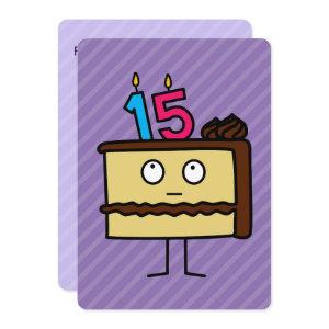 15th Birthday Cake with Candles