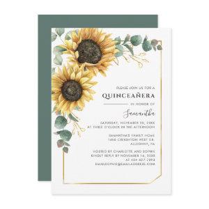 15th Birthday Floral Eucalyptus Quinceanera Party