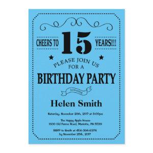 15th Birthday  Black and Blue
