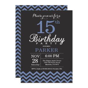 15th Birthday  Black and Blue