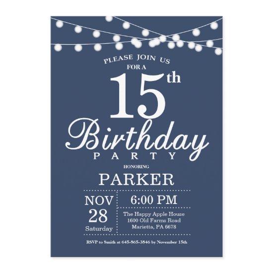 15th Birthday  Blue