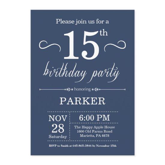 15th Birthday  Blue
