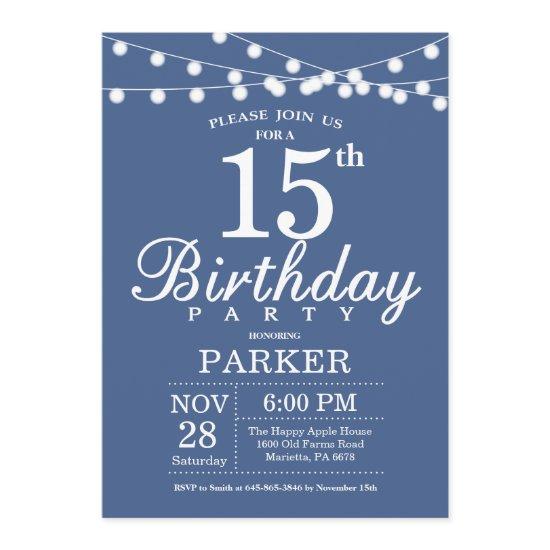 15th Birthday  Blue