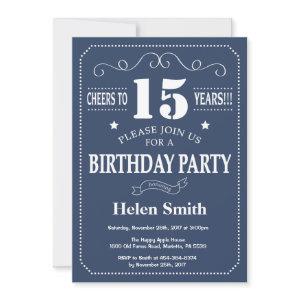 15th Birthday  Blue and White