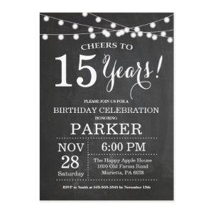 15th Birthday  Chalkboard