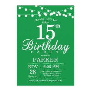 15th Birthday  Green
