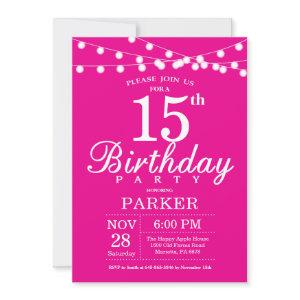 15th Birthday  Hot Pink
