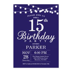 15th Birthday  Navy Blue