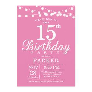 15th Birthday  Pink