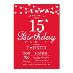 15th Birthday  Red