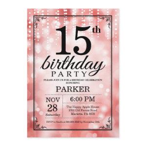 15th Birthday  Red Glitter