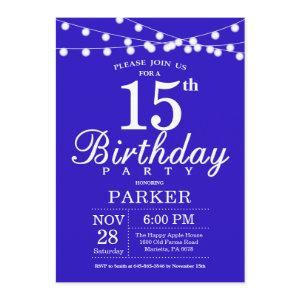 15th Birthday  Royal Blue