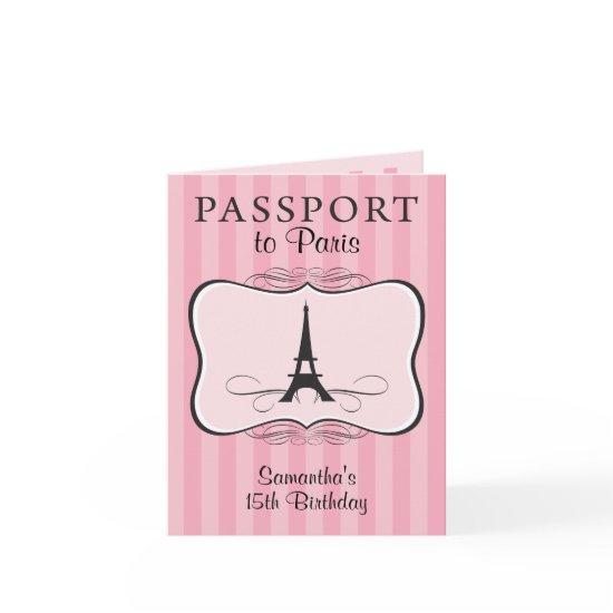 15TH Birthday Paris Passport
