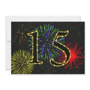 15th birthday party invitate