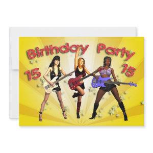 15th Birthday Party  with a girl band