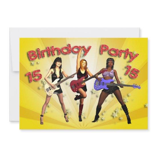 15th Birthday Party  with a girl band