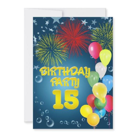 15th Birthday party  with balloons