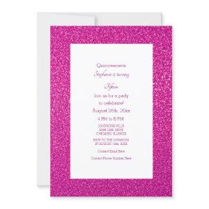 15th Birthday Party Quinceanera Pink Glitter Girly