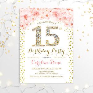 15th Birthday Party - White Gold Pink