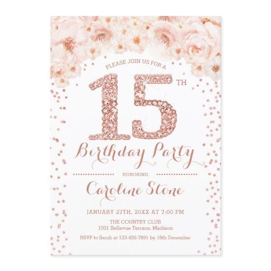 15th Birthday Party - White Rose Gold