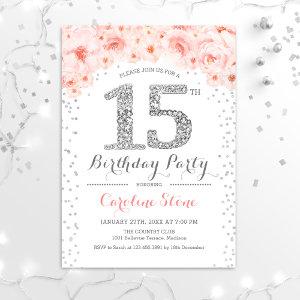 15th Birthday Party - White Silver Pink