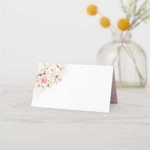 15th Birthday Quinceanera Birthday Party Floral Place Card