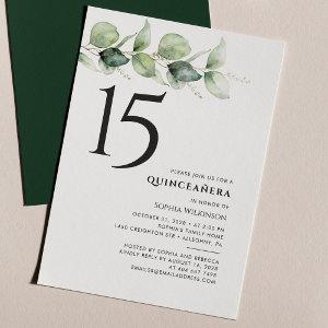 15th Birthday Quinceanera Eucalyptus Foliage