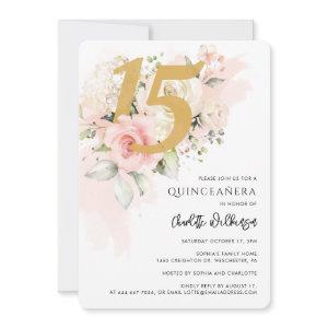 15th Birthday Quinceanera Floral Watercolor