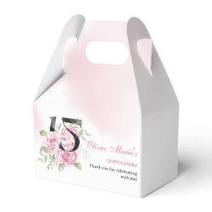 15th Birthday Quinceanera Rustic Floral Favor Boxes