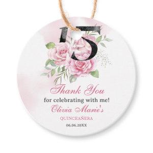 15th Birthday Quinceanera Rustic Floral Favor Tags