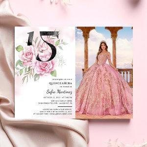 15th Birthday Quinceanera Rustic Floral Photo