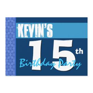 15th Modern Blue Teen Birthday Party