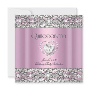15th Quinceanera Birthday Party Pink Silver