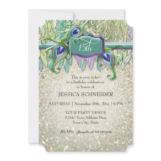 15th Quinceanera Fifteenth Birthday Party Ticket