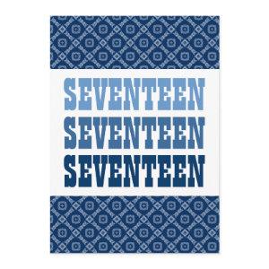 17 TEEN Birthday Modern Navy V07