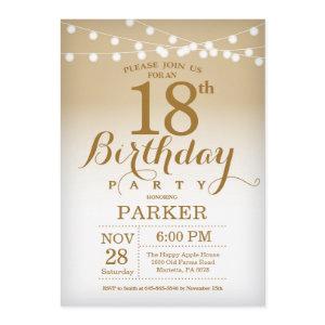 18th Birthday  Gold String Lights