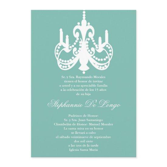 5x7 Blue Chandelier Quinceanera