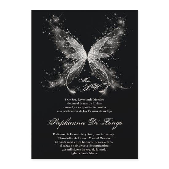 5x7 Butterfly Quinceanera Birthday