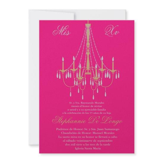 5x7 Chandelier Quinceanera Birthday
