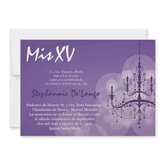 5x7 Chandelier Quinceanera Birthday
