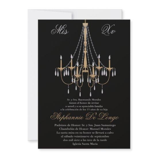 5x7 Chandelier Quinceanera Birthday