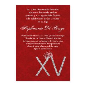 5x7 Diamond Ruby Quinceanera Birthday