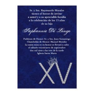 5x7 Diamond Saphir Quinceanera Birthday