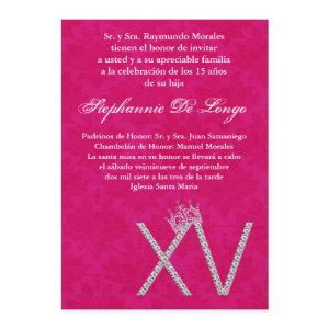 5x7 Diamond Topaz Quinceanera Birthday