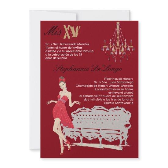 5x7 Elegant Party Quinceanera Birthday