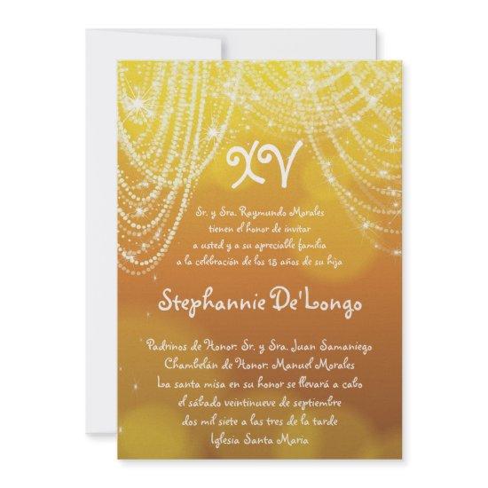 5x7 Glitz Glimmer Quinceanera Birthday