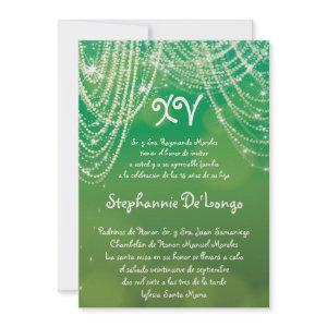 5x7 Glitz Glimmer Quinceanera Birthday