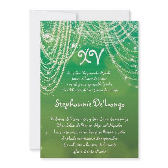 5x7 Glitz Glimmer Quinceanera Birthday