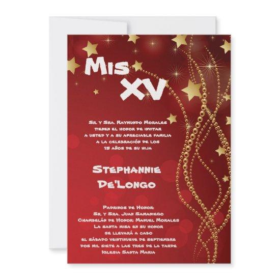5x7 Glitz Glitter Quinceanera Birthday